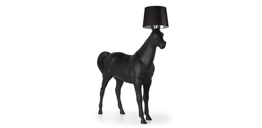 [华体会(中国) - 灯饰|落地灯|办公家具|设计师家具|荷兰 Moooi Horse Lamp 动物系列 黑马 落地灯]