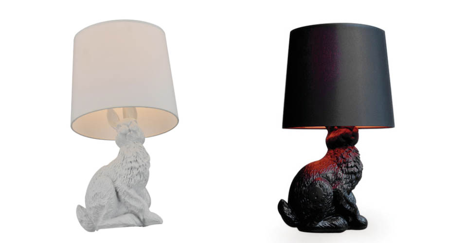 现代经典灯饰|台灯|办公家具|Moooi Rabbit Lamp 黑兔台灯