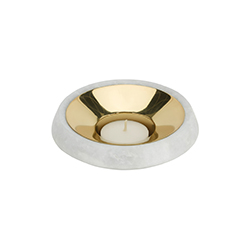 Stone Tea Light Holder Brass CG-L6024-3