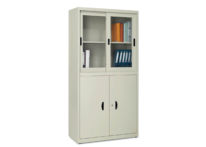 钢制家具|钢制文件柜|办公家具|上玻下掩门柜|钢制文件柜 CG-HX-C021B
